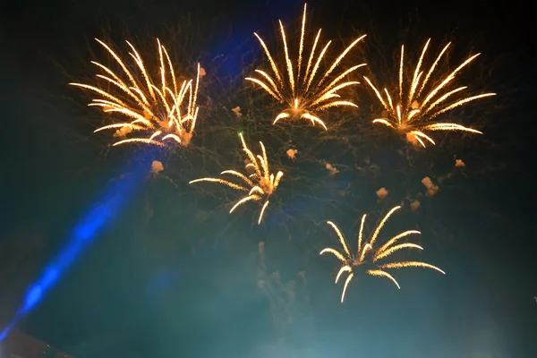 Firework diversity, night carnival. — Stock Photo, Image
