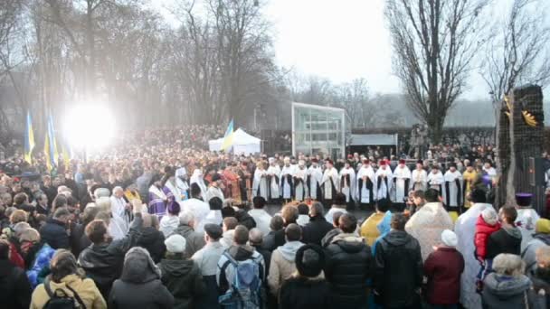 Segni di fame (Holodomor) a Kiev, Ucraina . — Video Stock