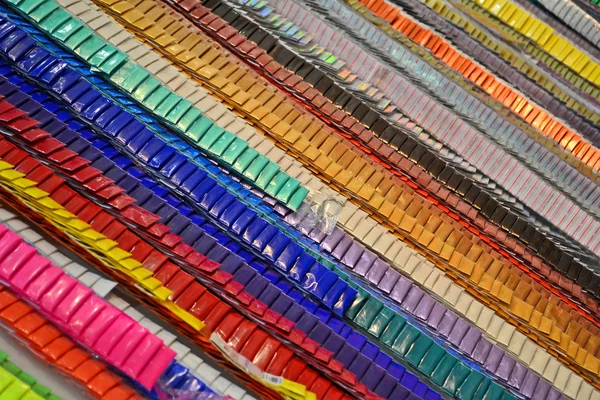 Abstract rainbow line heap, decoration. — Stock Photo, Image