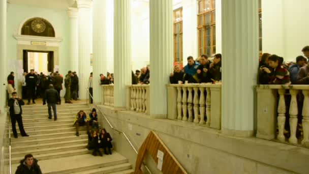 Kyiv city state administration (kyiv stadtrat), euro maidan meeting, kiev. — Stockvideo