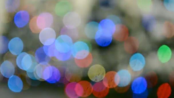 Vakantie diversiteit, abstract knipperende lichtjes van de regenboog. — Stockvideo