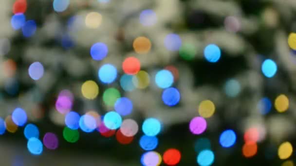 Diversidad navideña, luces de arco iris parpadeantes abstractas . — Vídeo de stock