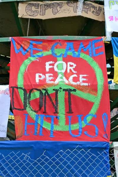 Poster during Euro maidan meeting in Kiev, Ukraine. — Stock Photo, Image