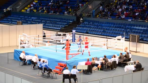 Box-Juniorenweltmeisterschaften 2013 in Kiew, Ukraine. — Stockvideo