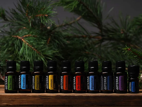 Brand Doterra Αιθέρια Έλαια Χριστουγεννιάτικο Δώρο Belarus Minsk 2021 Therapeutic — Φωτογραφία Αρχείου