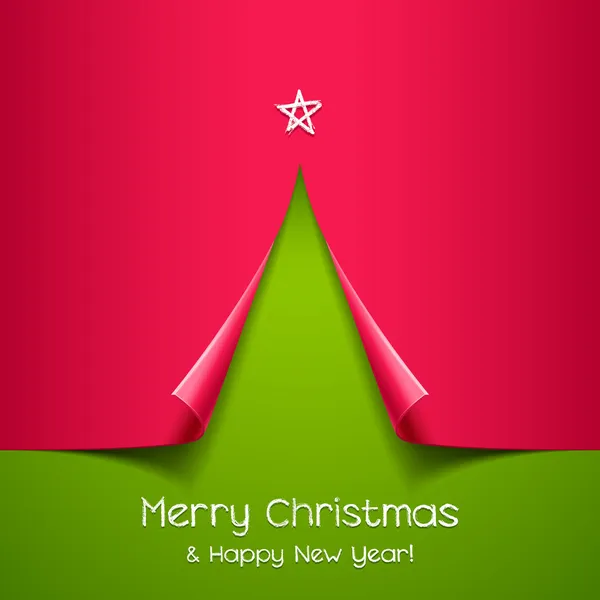 Kağıttan yapılmış Noel ağacı