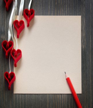 arka plan Not ve hearts