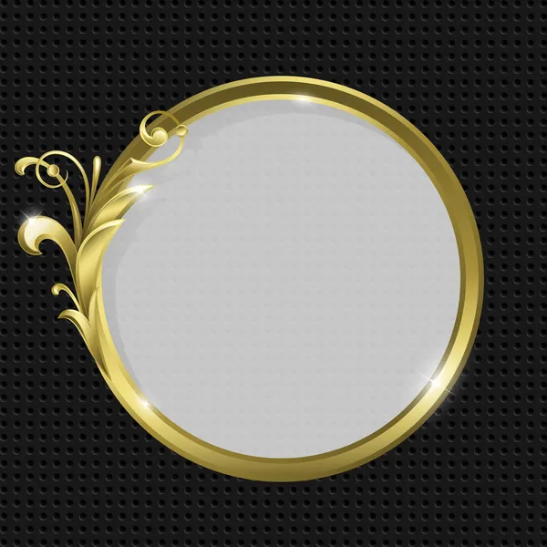 Gold round frame — Stock Vector