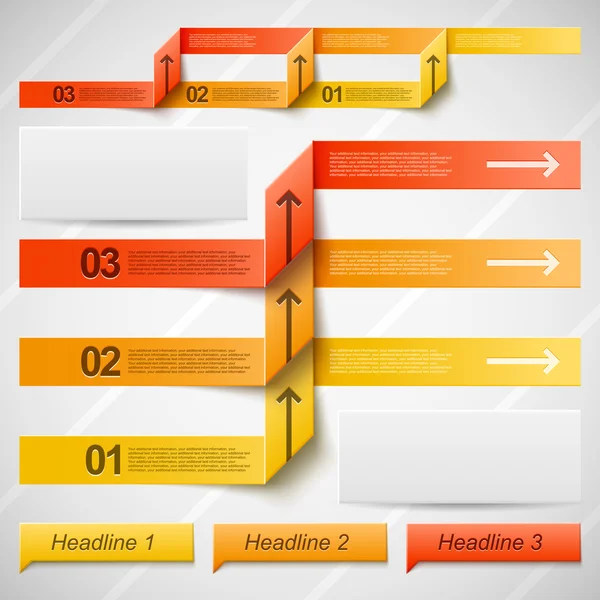 Elemen oranye dari infografis - Stok Vektor