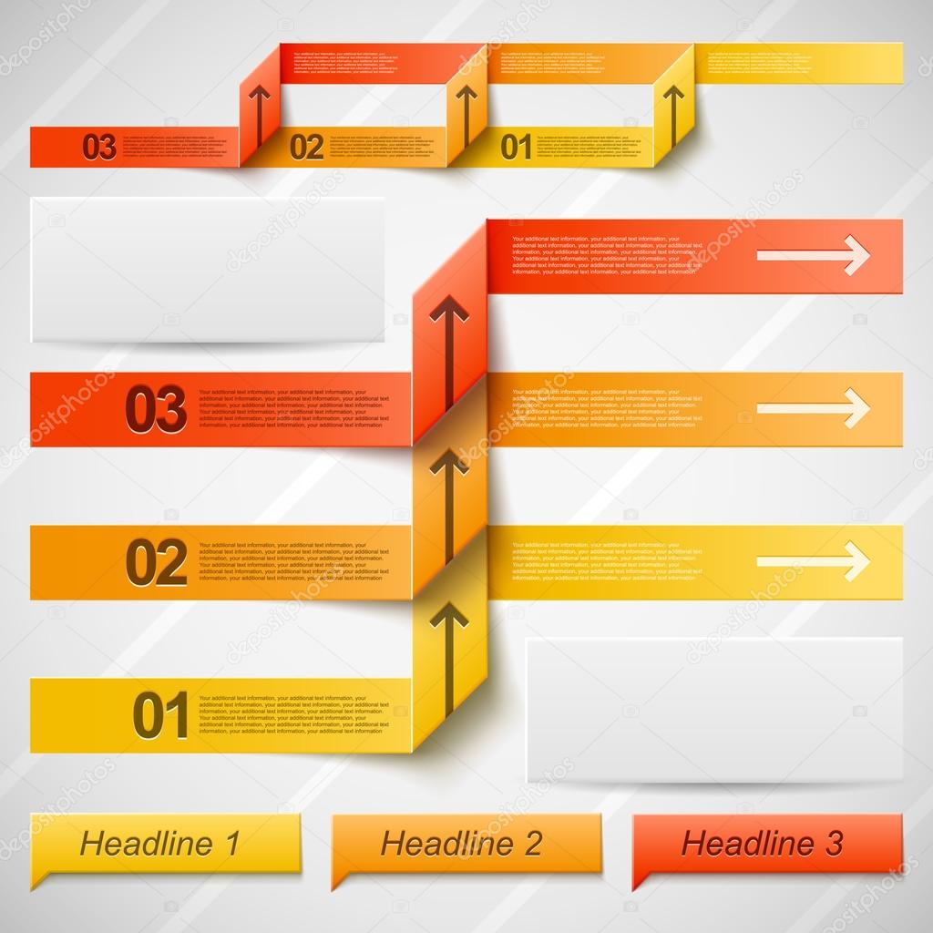 Orange elements of infographics