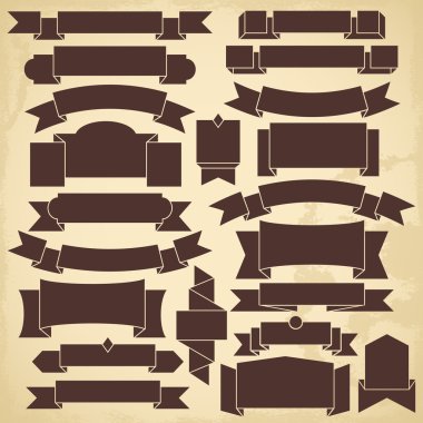 boş vintage şeritleri için tasarım kümesi