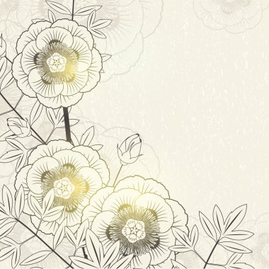 Vector floral arka plan tasarımı için