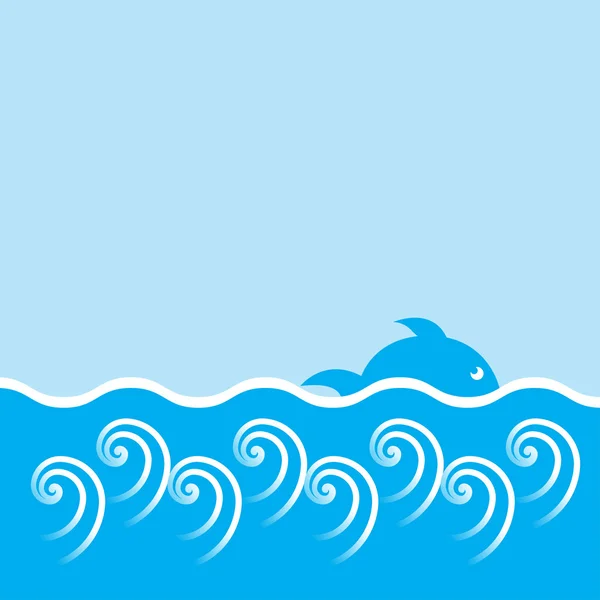 El fondo para el diseño sobre el tema del mar y los peces . — Vector de stock