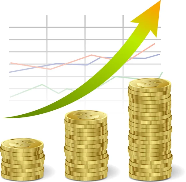 Vector sobre un tema de negocios con centavos — Archivo Imágenes Vectoriales