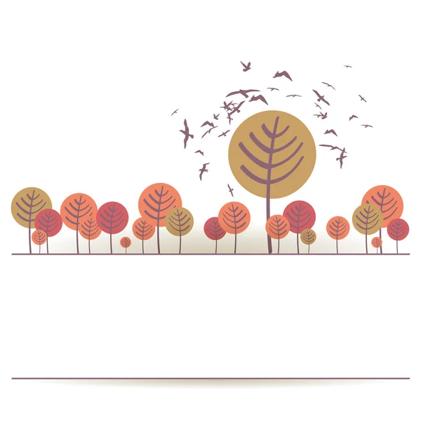 Fondo vectorial para el diseño sobre un tema de otoño — Vector de stock