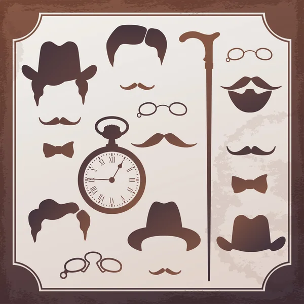Set of vintage elements for design. Style of 1900s — Stock Vector