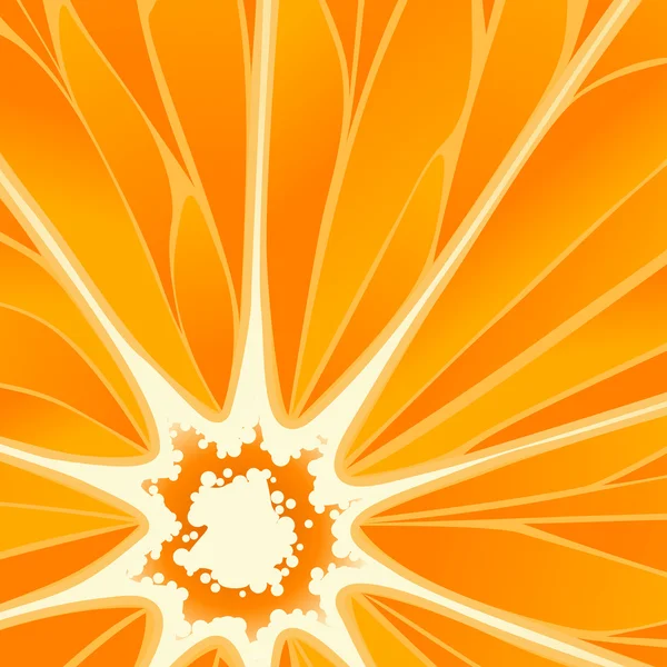 Plasterek pomarańczy z bliska. tło wektor wzór — Wektor stockowy
