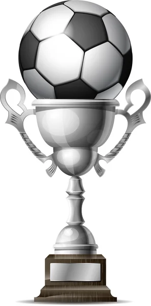 Football cup with the ball. Vector illustration — Stock Vector