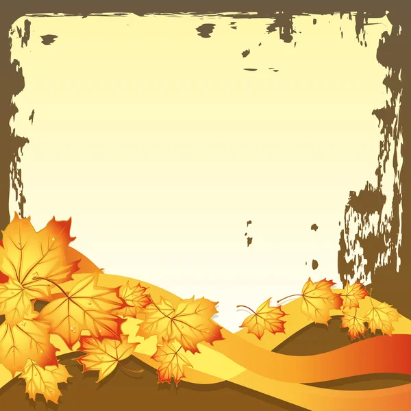 Vector background on a theme of autumn — Stock Vector