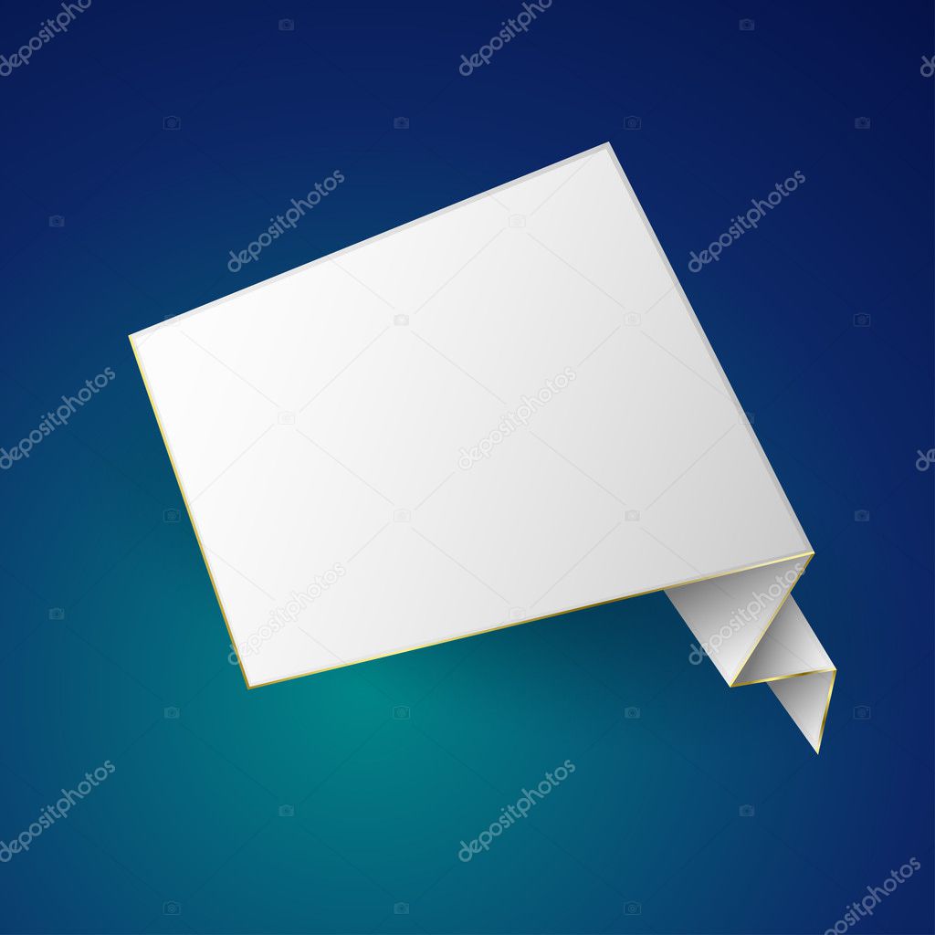 Abstract origami speech vector background