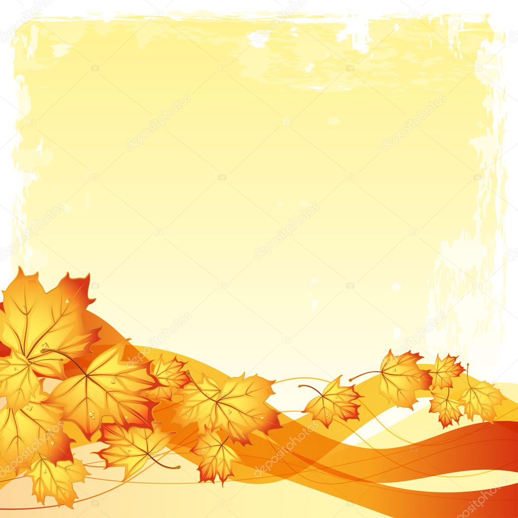 Vector background on a theme of autumn