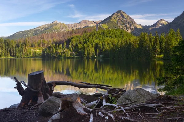 Orilla de un lago de montaña —  Fotos de Stock