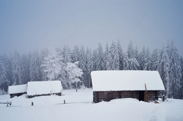 田舎の冬の建物 — ストック写真