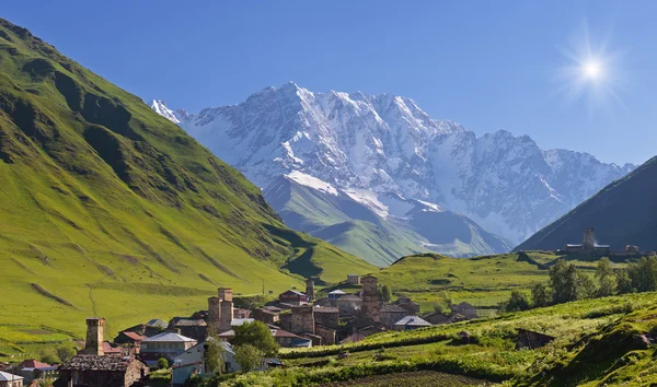 Gemeinschaft ushguli, Georgien, Hauptkaukasischen Kamm — Stockfoto