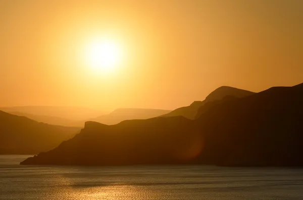 Sol sobre o mar — Fotografia de Stock