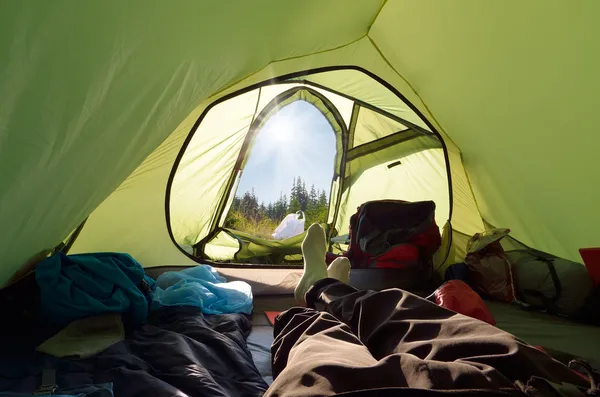 View from tent — Stock Photo, Image