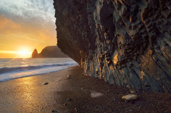 A paisagem marinha ao pôr-do-sol — Fotografia de Stock