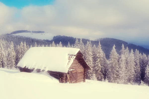 Hut in een vallei — Stockfoto