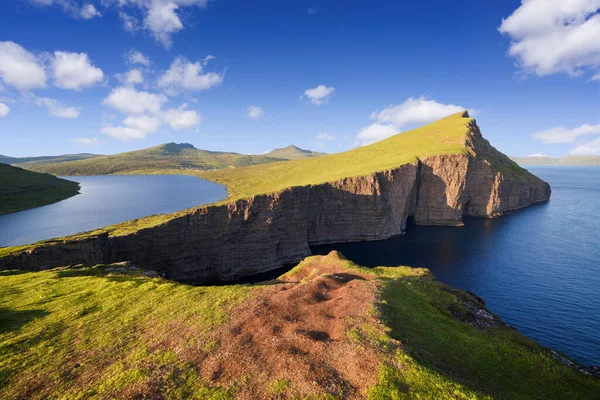 View Lake Leitisvatn Sorvagsvatn Vagar Island Faroe Islands — Stock Photo, Image