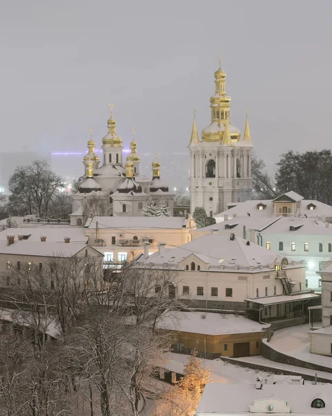 Winter Kyiv Pechersk Lavra Ukraine Snowfall — Stock Photo, Image