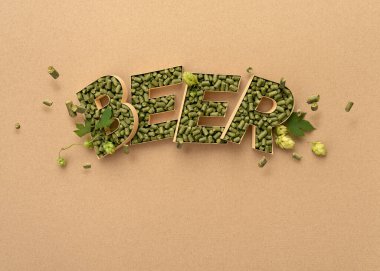 Kopyalama alanı olan bira kelimesinin tipografisi
