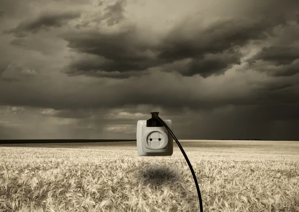 Energía verde abstracta de la tormenta en el campo . — Foto de Stock