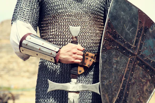 Knight. Photo in vintage style — Stock Photo, Image