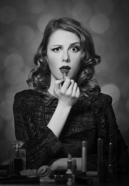 Kvinna sminkning — Stockfoto