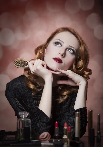 Portré a szép nők a kozmetikumok — Stock Fotó