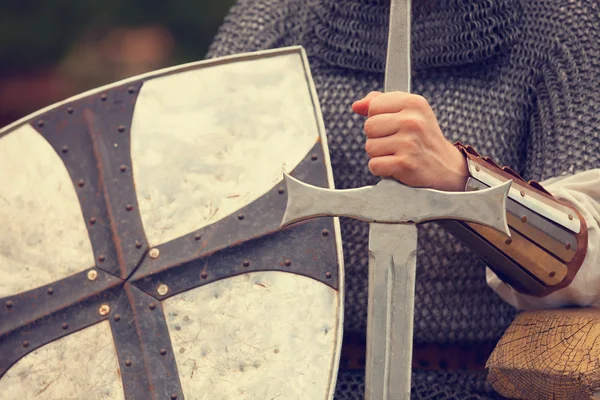 Knight. Photo in vintage style — Stock Photo, Image