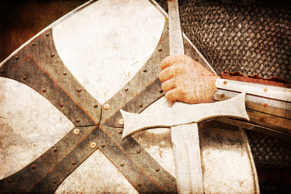 Knight. Photo in vintage style