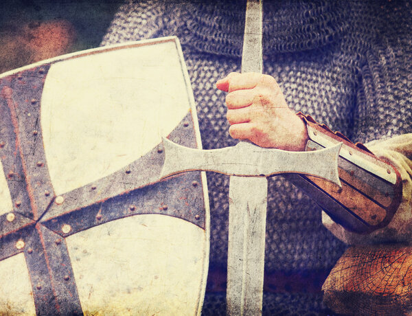 Knight. Photo in vintage style
