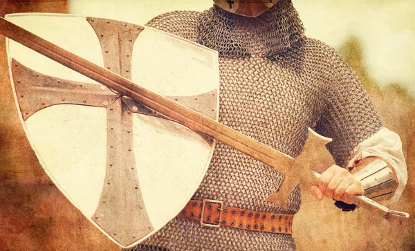 Knight. Photo in vintage style Stock Photo