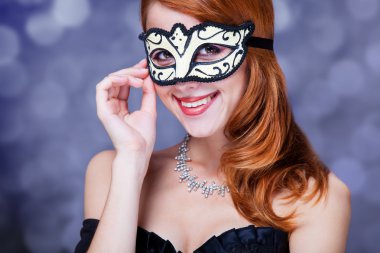 Fashion women with mask.