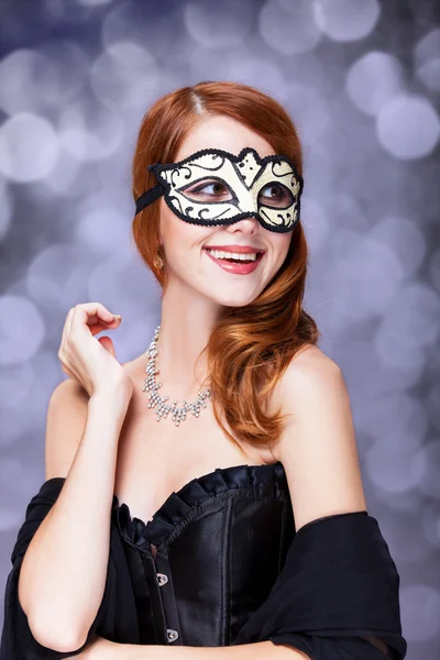 Fashion women with mask. — Stok fotoğraf