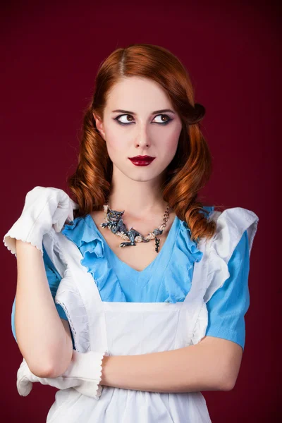 Portrait of a young redhead woman — Stock Photo, Image