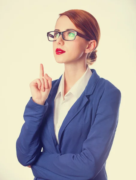 Businesswomen en gafas rojas —  Fotos de Stock