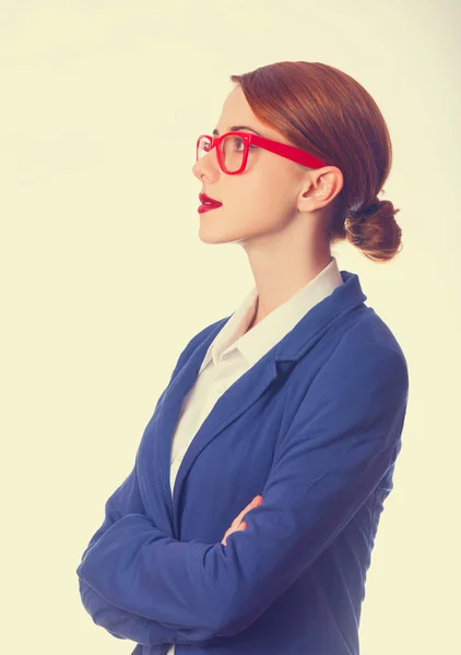 Femmes d'affaires en lunettes rouges — Photo
