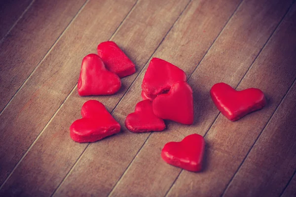 stock image Red chocolate hearts