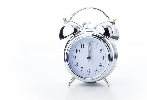 Old fashioned alarm clock on white backgrounds — Stock Photo, Image